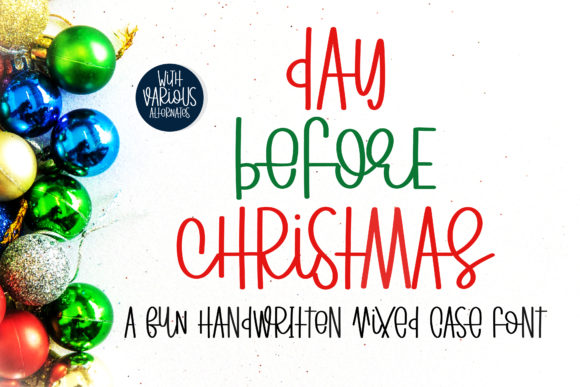 Day Before Christmas: A Sweet & Quirky Handwritten Font
