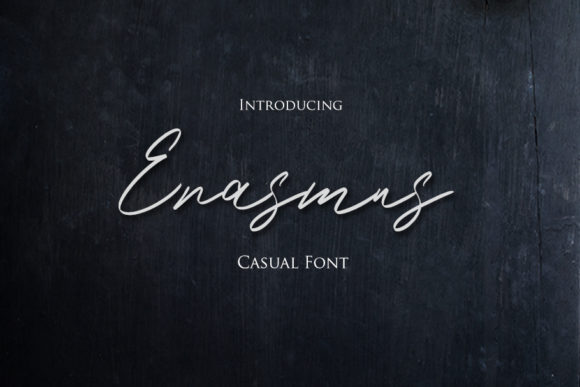 Erasmus: A Refined Handwritten Typeface for Elegant Design Projects