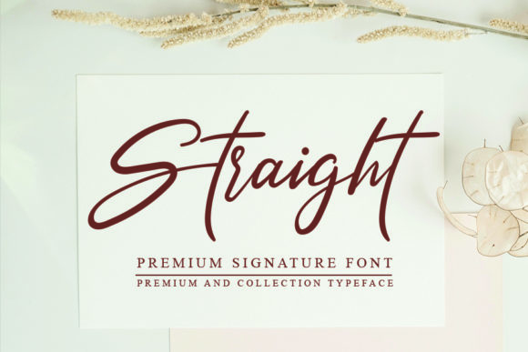 Straight: A Flowing Handwritten Font with Elegant Style